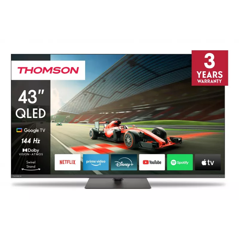TV Set|THOMSON|43 |4K Ultra HD|3840 x 2160 pixels|Flat|16:9|QLED Pro|43QG7C04