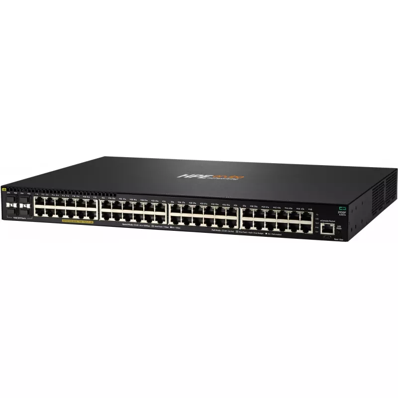 HPE - Aruba Series - Switch - 2930F 48G PoE+ 4SFP - L3 - Managed - 48 x 10/100/1000 (PoE+) + 4 x Gigabit SFP (Uplink) rack-mountable PoE+ (740 W)