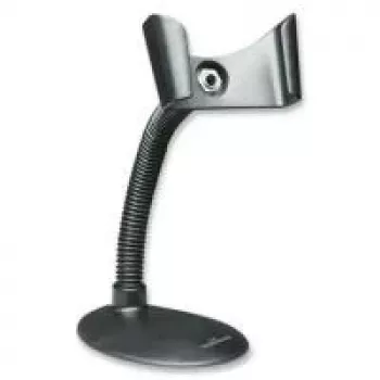 Manhattan Handheld Barcode Scanner Stand, Gooseneck with base, suitable for table mount or wall mountable, Black, Lifetime Warranty