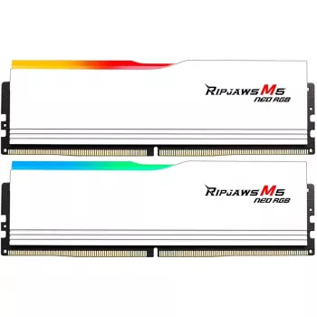 DIMM 64 GB DDR5-6000 (2x 32 GB) Dual-Kit, Memory White, F5-6000J3040G32GX2-RM5NRW, Ripjaws M5 Neo, AMD EXPO