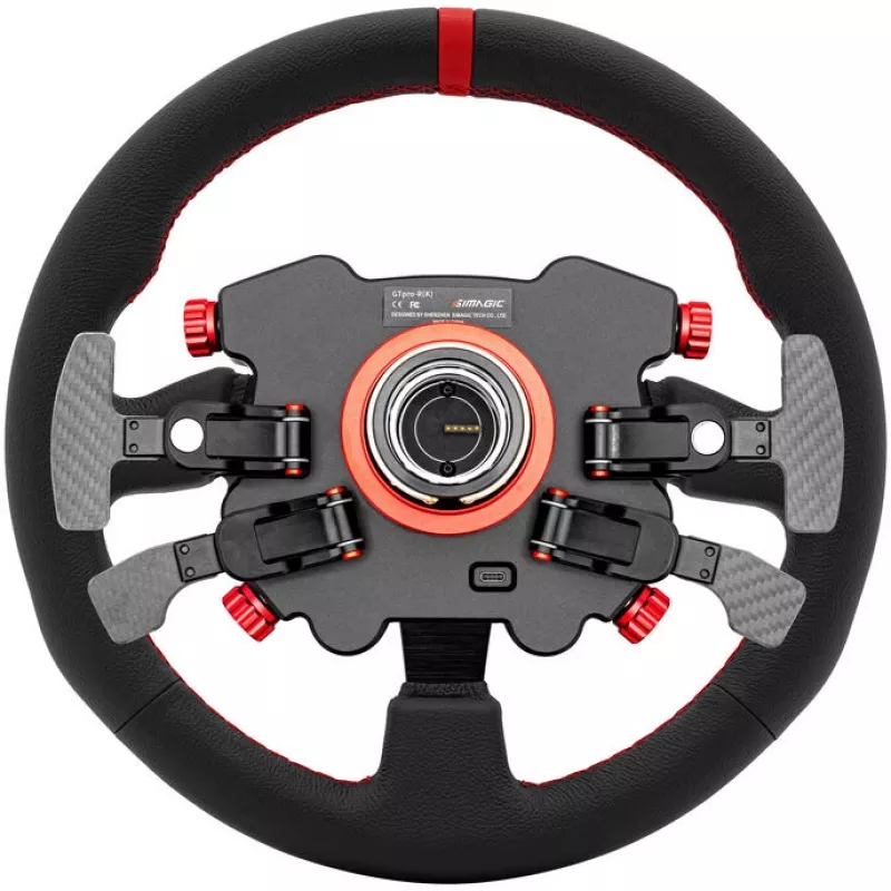 Simagic steering wheel hub/knob GT1 Pro (GTPRO-R K Leather) — leather cover, compatible with GT1 series