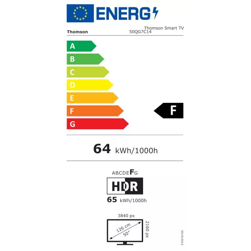 Thomson 50QG7C14 TV 127 cm (50) 4K Ultra HD Smart TV Wi-Fi Black