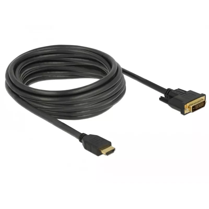 Video Cable Adapter DeLOCK 85656 5 m HDMI Type A DVI Black