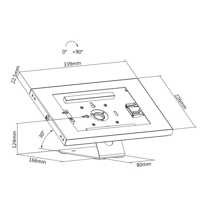 Tablet wall mount MACLEAN MC-475W for 7–10 inch tablets, white