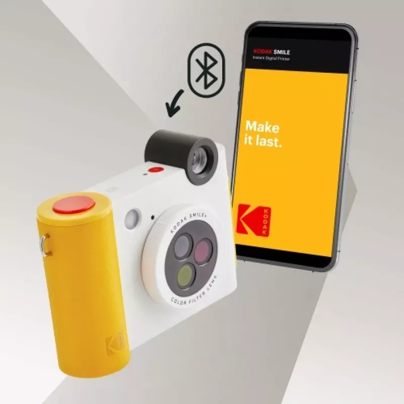 Kodak SMILE+ Instant Print Camera, 2x3'', White