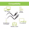 Techly ICOC U3A-RJ45-010 networking cable Black, Silver 1 m Cat6 F/UTP (FTP)