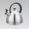 Kettle Maestro MR1302 stainless steel 2.5 L, induction-ready, hinged whistle, black handle