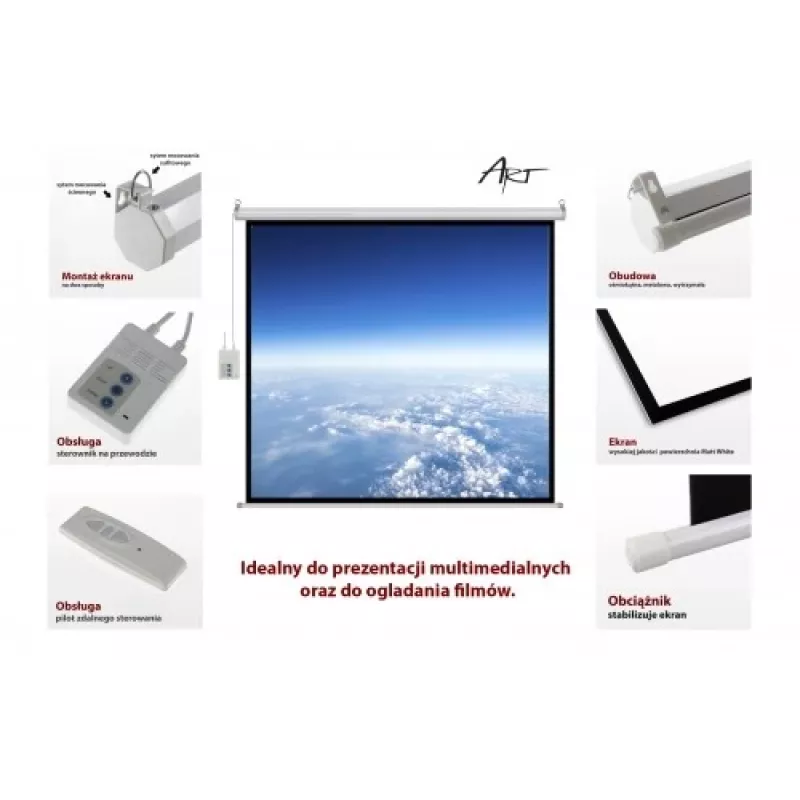 Projection Screen ART EL F100 4:3