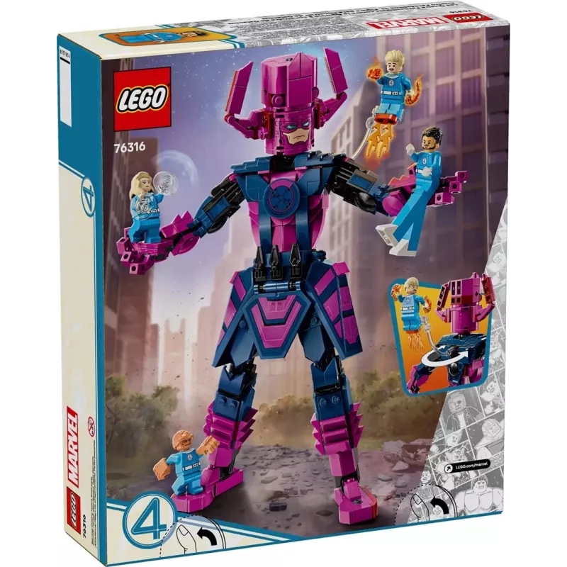 LEGO building set Marvel Super Heroes 76316 — Fantastic Four: Galactus minifigure set, 427 pieces, 4 minifigures, age 9+