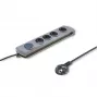 Surge Protector Qoltec 50163 Grey 4 AC Outlets 230V 1.5m