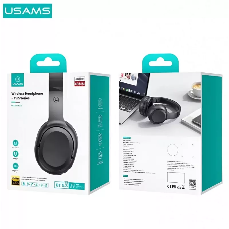 Bluetooth Headphone Usams Yun Series Black TDLYEJYX01
