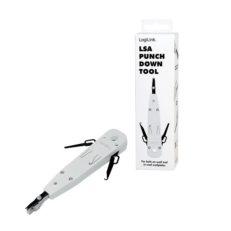 Cable crimper LOGILINK WZ0001A for RJ45/RJ11, built-in cutter and stripper, white
