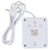 Power strip MACLEAN MCE387 W — 2 sockets, 3×USB A, 110–240V, 2500W, 1.5 m cable, white