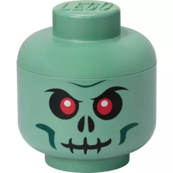Storage box Room Copenhagen LEGO Head Skeleton small, green/black