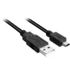 USB 2.0 Cable, USB-A Plug > Mini-USB Plug (black, 1,0 Meter, double-shielded)