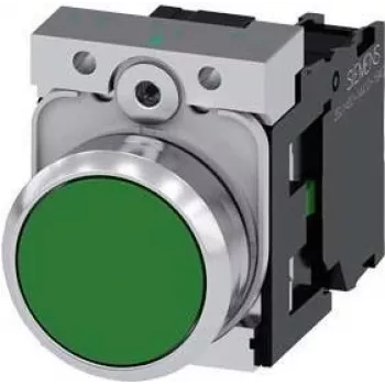 Siemens 3SU1150-0AB40-1BA0 electrical actuator Black, Green, Silver