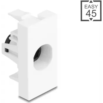 TOSLINK optical coupler DELOCK Easy 45 Module TOSLINK Socket to Socket White