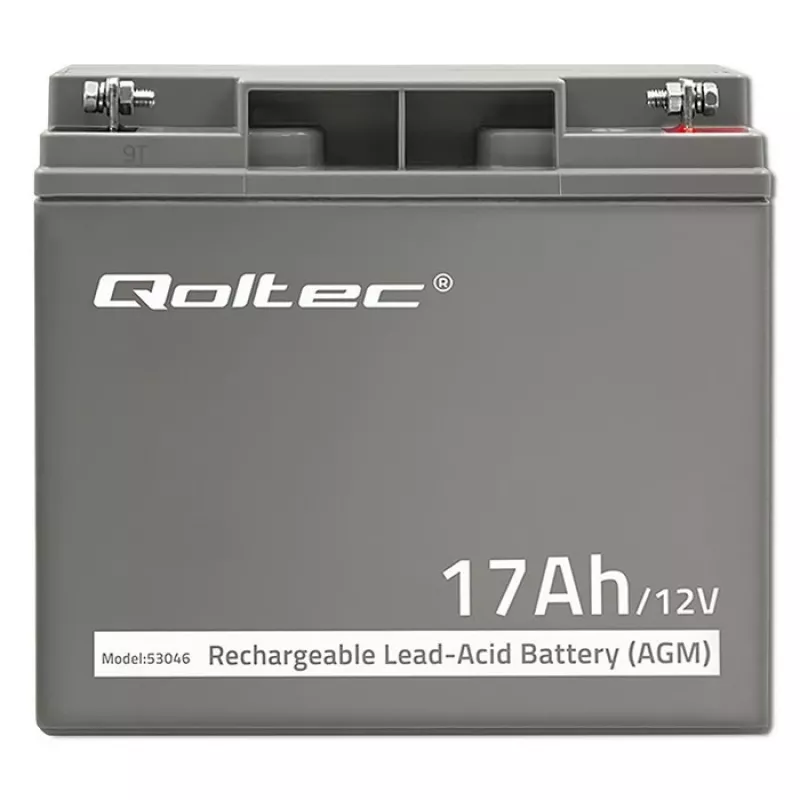Qoltec 53046 AGM battery 12 V 17 Ah, max 255 A