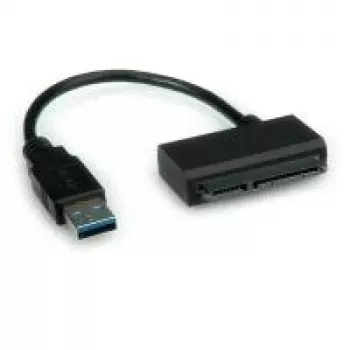 ROLINE USB 3.0 to SATA Adapter - Storage Controller - 6.4 cm, 8.9 cm (2.5, 3.5) - SATA 6Gb/s - 600 MBps - USB 3.0 - Black (12.02.1043)