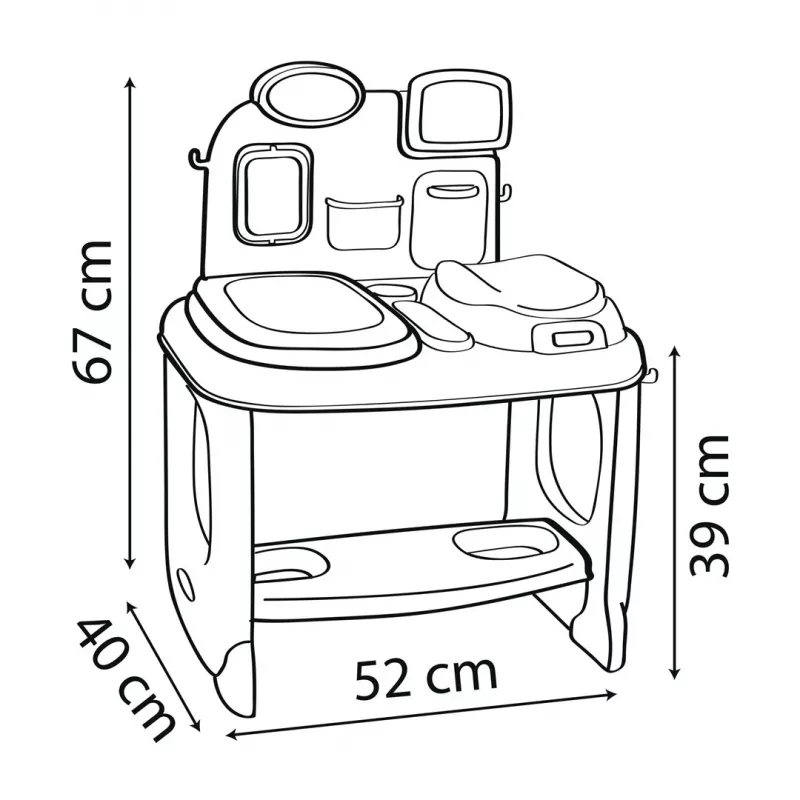 Baby Care Center SMOBY Model 2024 240305 with accessories and interactive features