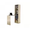 Computer desk top e shop R50 SON Z with shelf, corner desk, oak-colour, particle board rectangular top