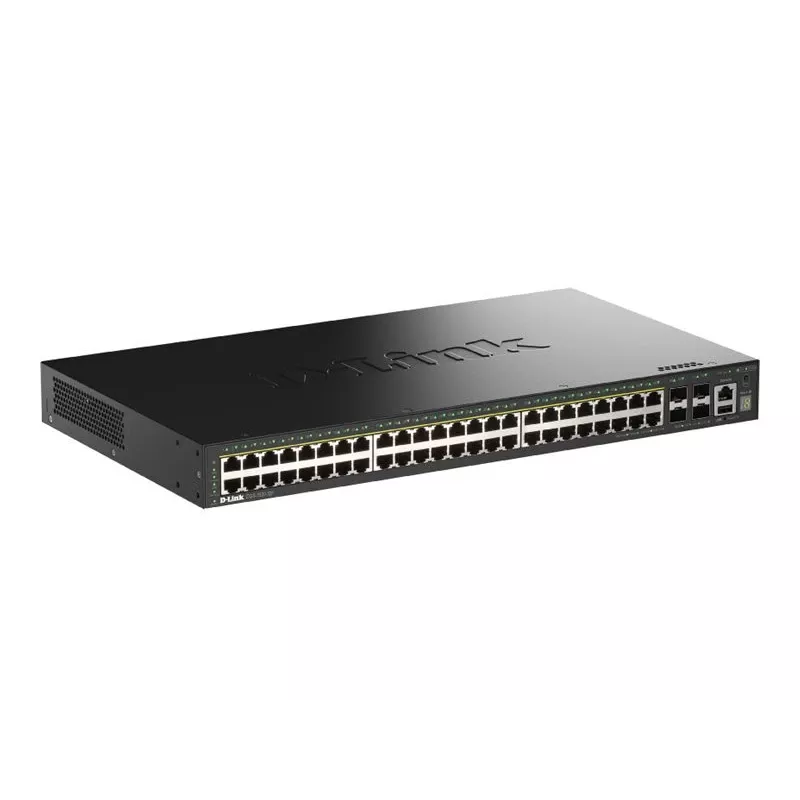 D-Link 52-Port Gigabit Stackable PoE+ Smart Managed Switch with 4 x 10G SFP+ Ports