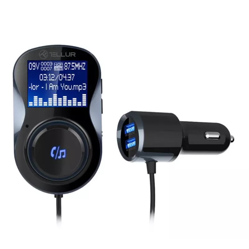 Tellur FMT-B4 Bluetooth FM Transmitter, microSD, Black