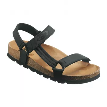 Sandals Scholl Unisex Heaven Black Brown Leather EVA Size 45 — Brown, EVA outsole, Leather insole