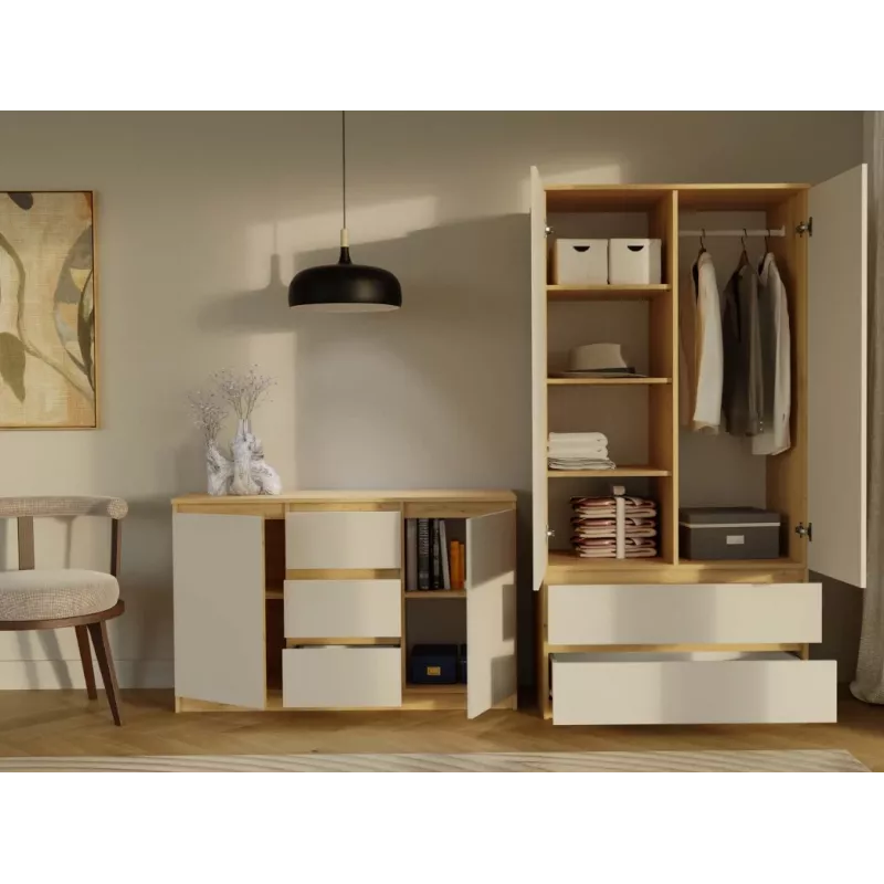 MALWA SS-90 wardrobe Artisan oak/cashmere