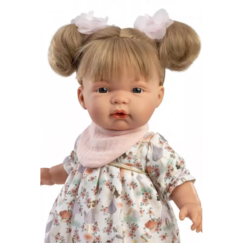Doll Llorens Joelle, 38 cm crying doll with realistic features and soft body