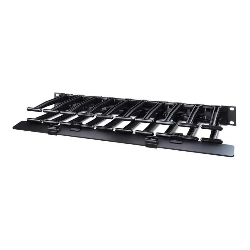 APC NetShelter Cable Management, Horizontal Cable Manager, 1U, Single Side with Cover, Black, 482.6 x 44.45 x 165.1 mm