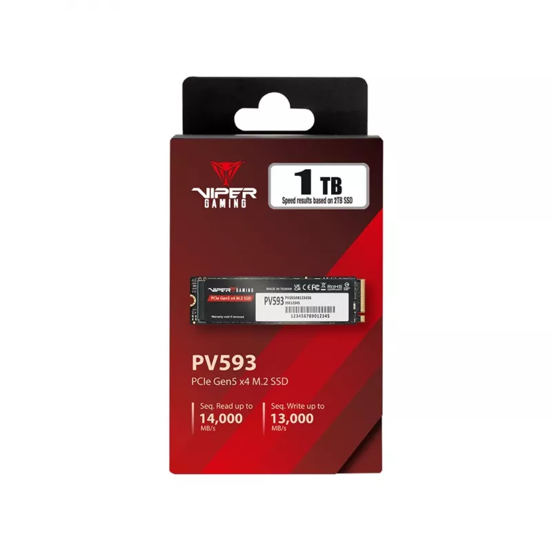 Patriot Viper PV593 M.2 PCI-E Gen5 x4 NVMe2 1TB 14G (PV593P1TBM28H)
