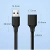 Ugreen extension cable adapter USB 3.0 (female) to USB 3.0 (male) 2m (black)