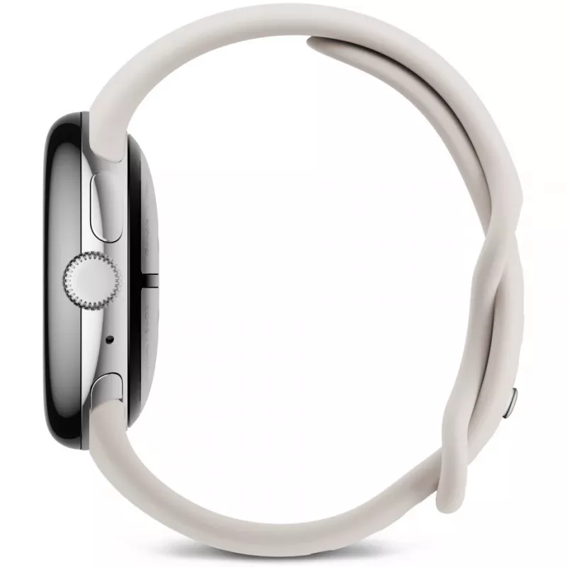 Google Pixel Watch 3 LTE Sport Wristband 41mm, Silver/Porcelain