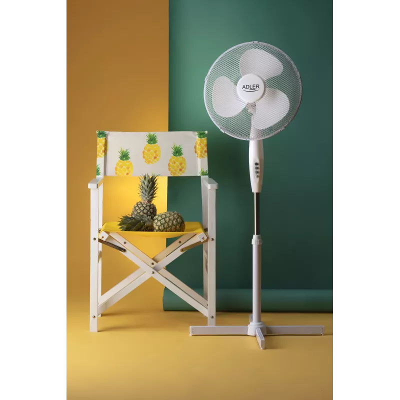 Adler | AD 7305 | Stand Fan | White | Diameter 40 cm | Number of speeds 3 | Oscillation | 45 W
