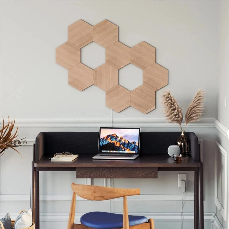 Mood Lighting Nanoleaf Elements Wood Look Hex Exp Pk 3