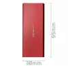 SSD enclosure QOLTEC 51831 USB 3.0 for M.2 SATA drives up to 2TB, red, supports 30 mm length, up to 4 drives