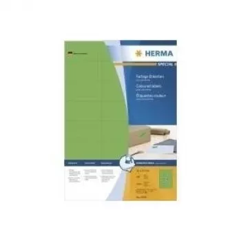 Labels HERMA Coloured A4 70x37 mm green paper matt 2400 pcs