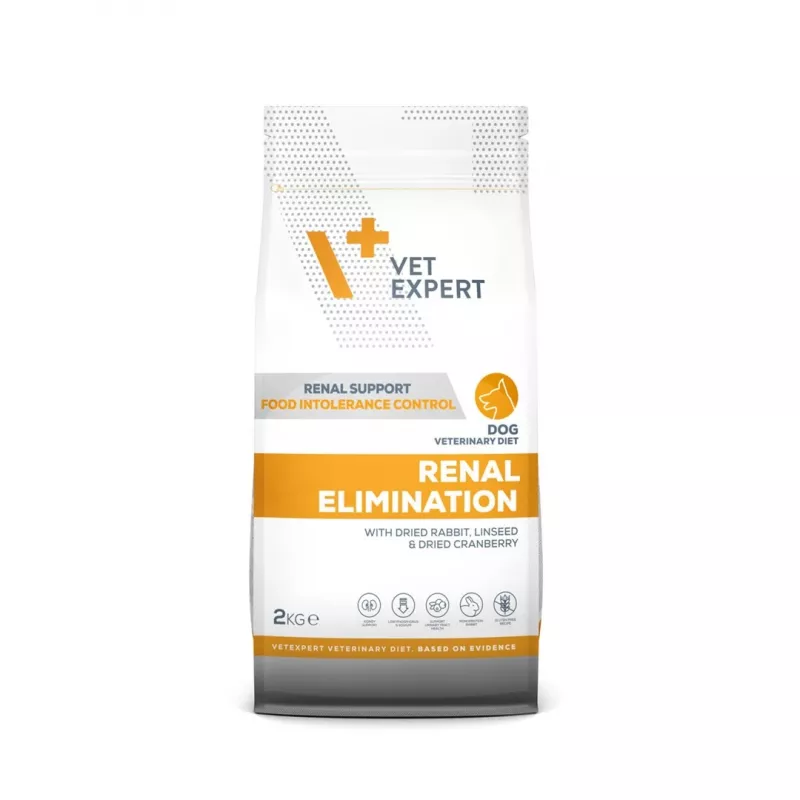 Dry dog food VETEXPERT Veterinary Diet Renal Elimination 2 kg — rabbit flavour, adult dogs, renal support, 15.8% protein, 19.5% fat