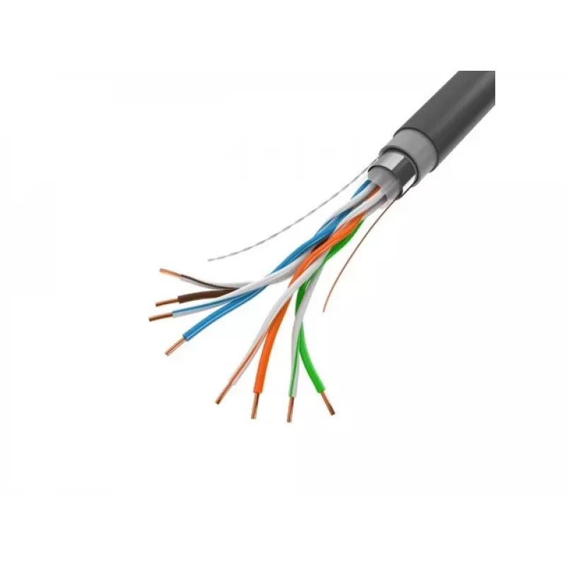 LANBERG networking cable Cat5e LCF5-21CU-0305-BK, F/UTP copper, 305 m, 24 AWG, PE jacket, black