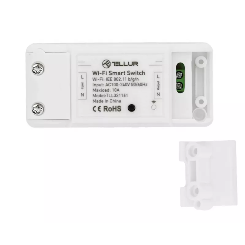 Inline WiFi Switch Tellur TLL331161 2200W — smart inline relay for lamps and appliances