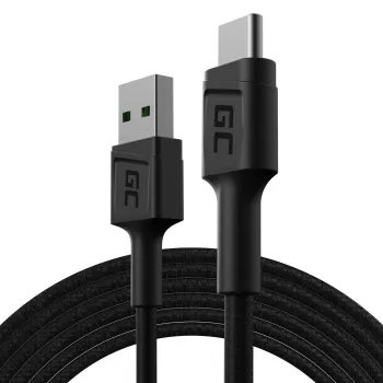 USB Cable Green Cell KABGC19 USB 2.0 2m USB A USB C Black