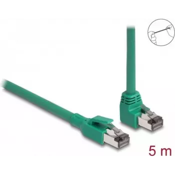 DeLOCK RJ45 Network Cable PROFINET SF/UTP 90° angled 5 m green