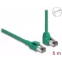 DeLOCK RJ45 Network Cable PROFINET SF/UTP 90° angled 5 m green