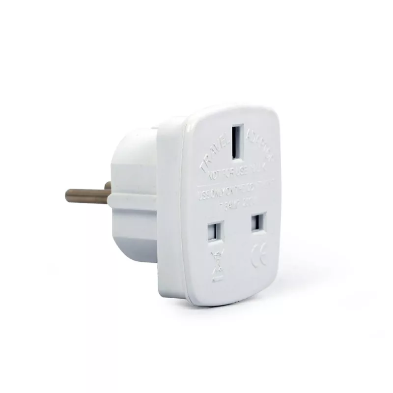Gembird Cablexpert a-AC-UKEU-001 - Power Supply - Power Supply (S) to Power Supply (W) - White - United Kingdom, Europa (a-AC-UKEU-001)