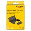 Card Reader DeLOCK 91014 USB 3.2 Gen 1 Type-A/Type-C Black MicroSD SD
