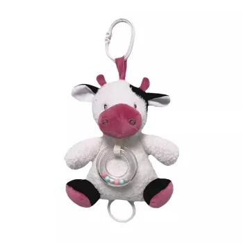 Music box TULILO Cow model, white-claret finish, 18 cm