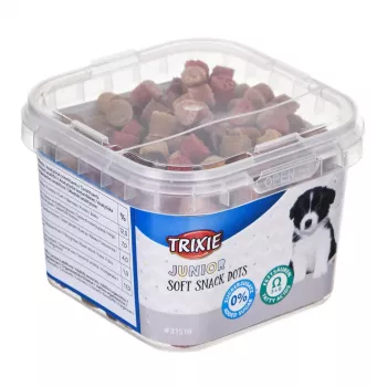 Dog training treats Trixie Junior Dots 140 g — soft salmon snacks for puppies