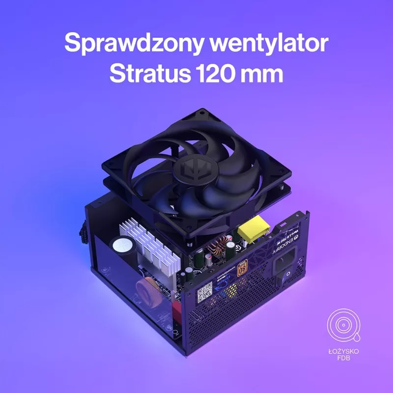 Power supply unit ENDORFY Vero L6 750 W, 24-pin ATX, 80 PLUS Bronze, 120 mm fan, Black