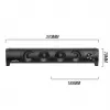 2 in 1 PC Speaker Soundbar Computer RGB LED Backlight Stereo Gaming USB 2 x 3W AUX 3.5 mm